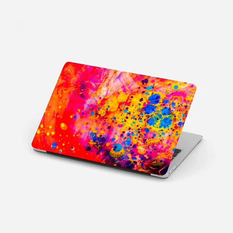 Adesivo per laptop motivo marmorizzato tradizionale dai colori vivaci