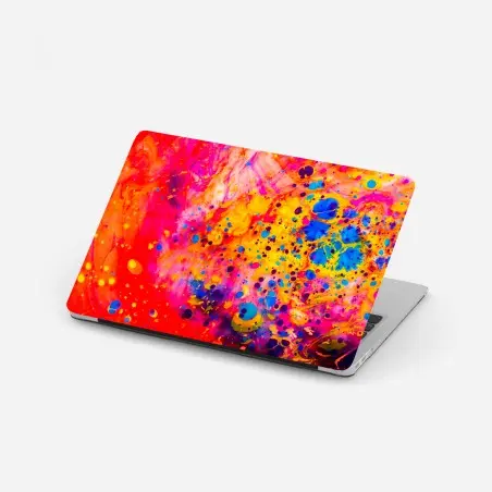 Adesivo per laptop motivo marmorizzato tradizionale dai colori vivaci • Wallissimo®