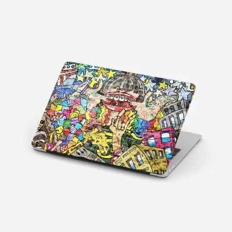 Adesivo per laptop murale pop urbano colorato • Wallissimo®