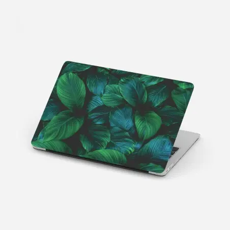 Adesivo per laptop oasi di foglie tropicali • Wallissimo®