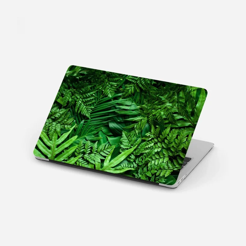 Adesivo per laptop motivo botanico di foglie tropicali