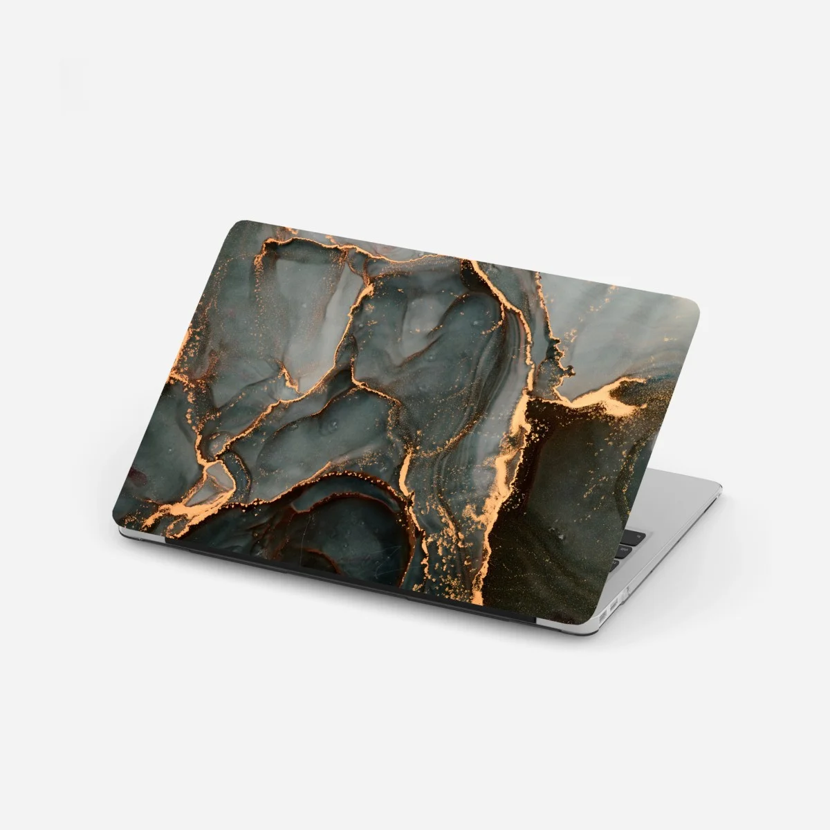 Adesivo per laptop onde dorate astratte • Wallissimo® Adesivo per laptop onde dorate astratte • Wallissimo®