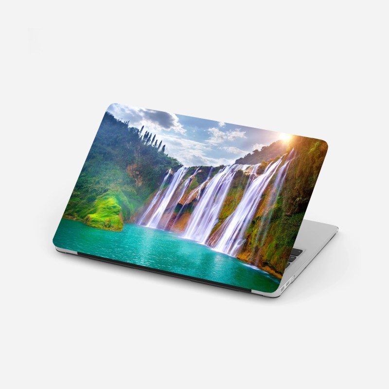 Adesivo per laptop panorama della cascata Jiulong a Luoping
