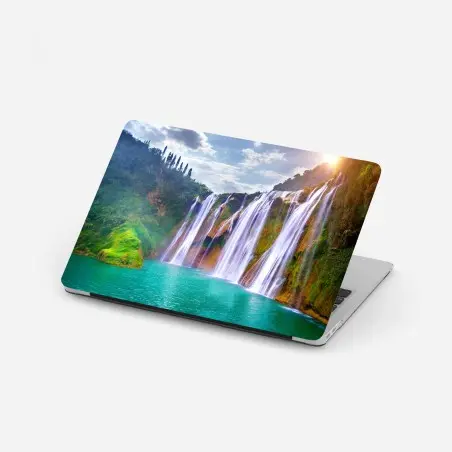 Adesivo per laptop panorama della cascata Jiulong a Luoping • Wallissimo®