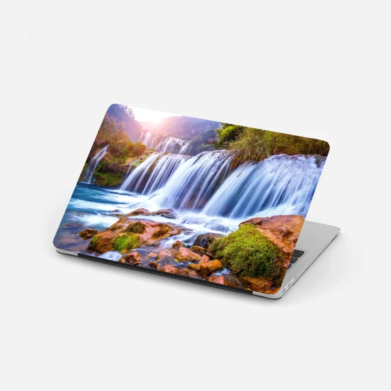 Adesivo per laptop panorama sereno della cascata di Jiulong a Luoping, Cina
