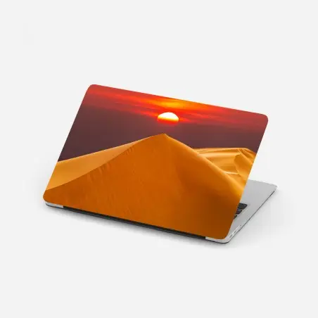 Adesivo per laptop dune dorate al tramonto • Wallissimo®