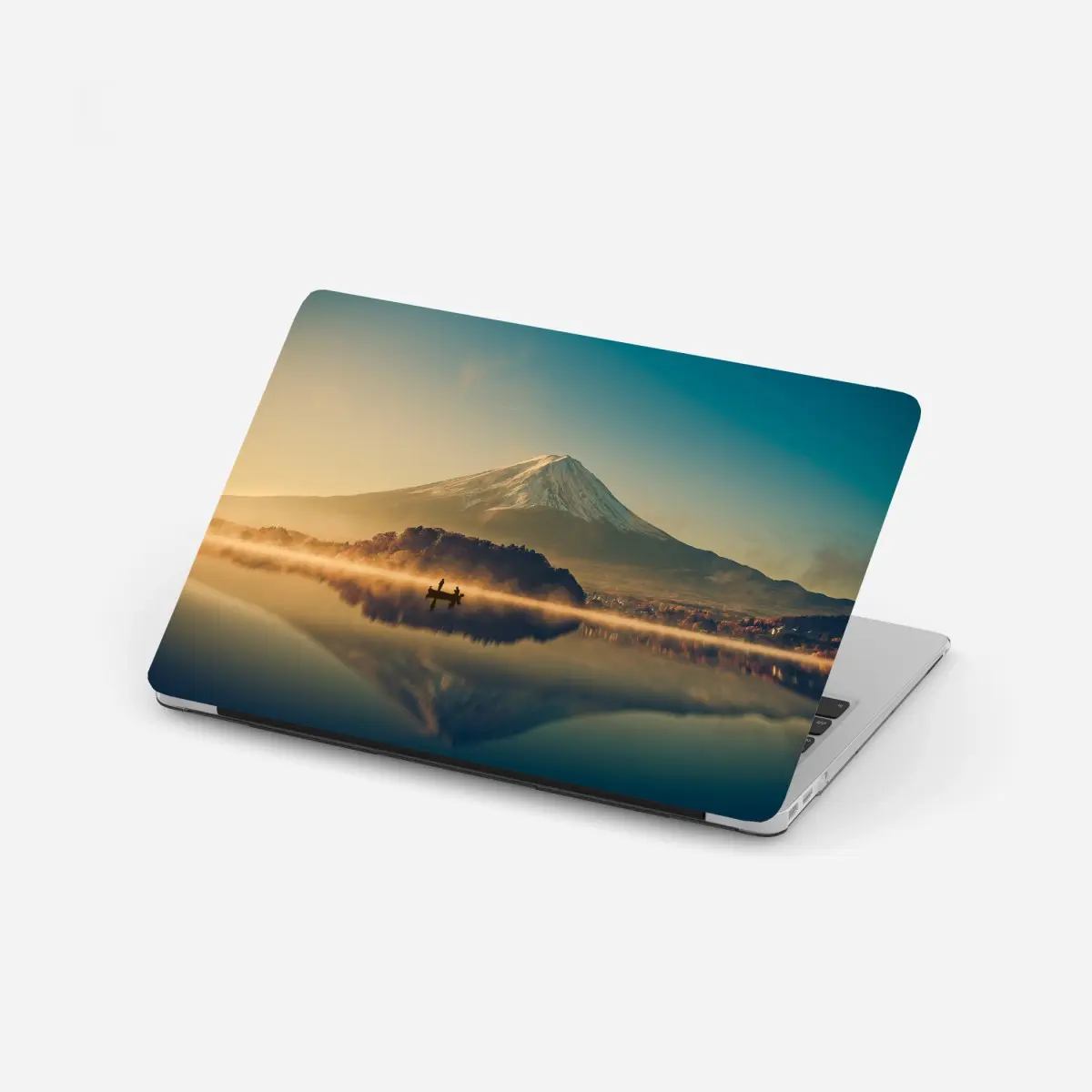 Adesivo per laptop mattina dorata sul Monte Fuji e sul Lago Kawaguchiko • Wallissimo®