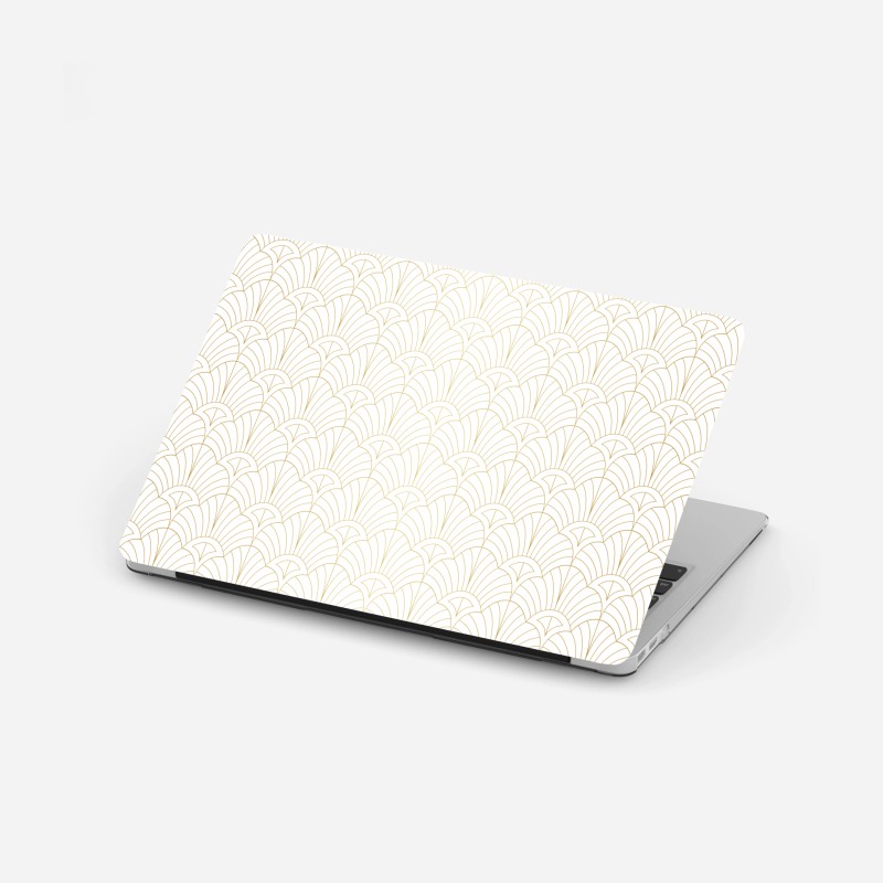 Adesivo per laptop motivo art déco dorato elegante