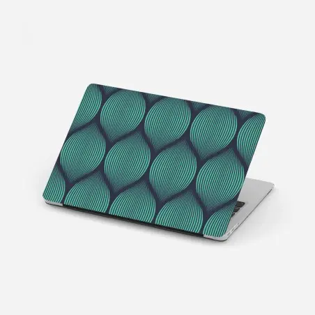 Adesivo per laptop motivo a goccia turchese su sfondo blu notte • Wallissimo®