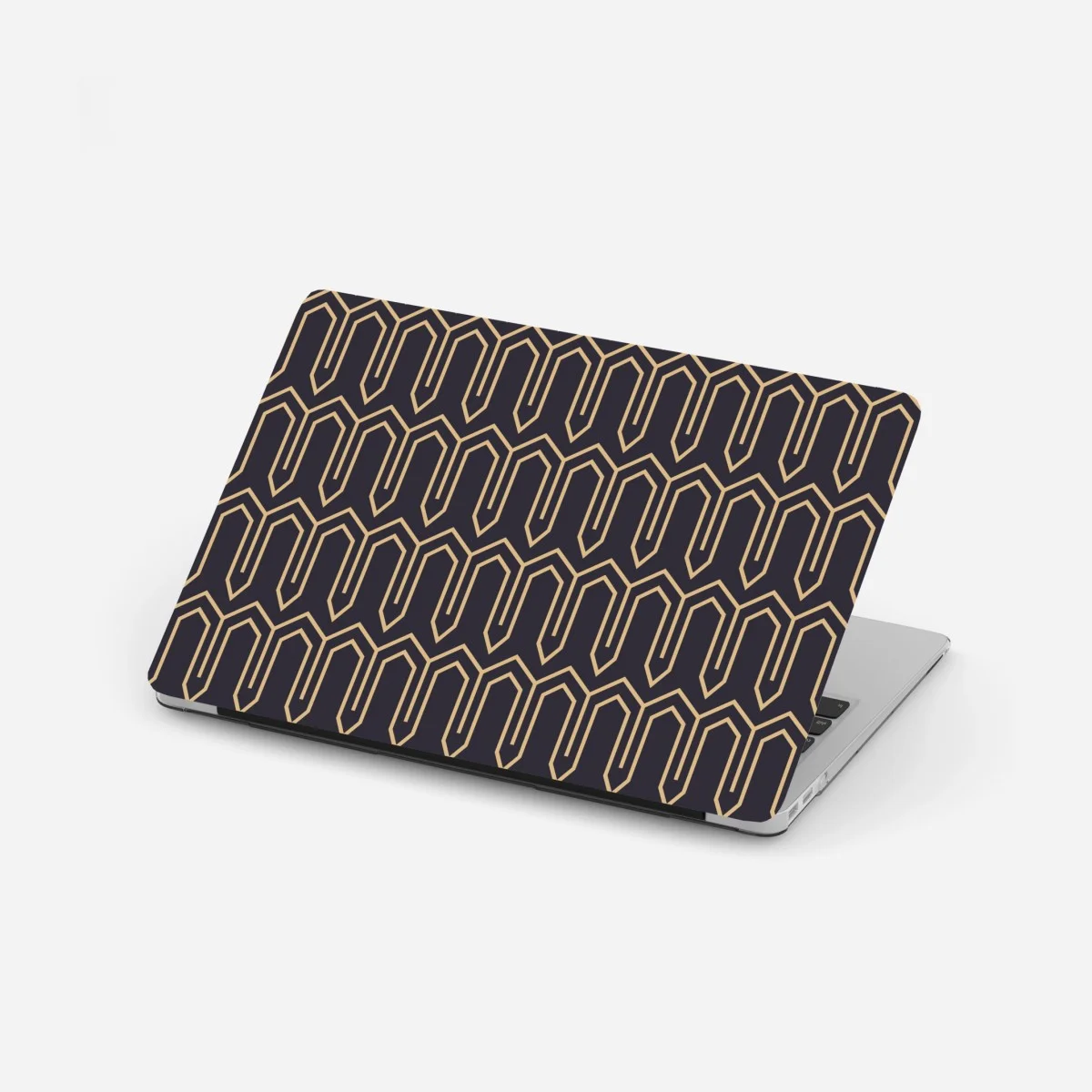 Adesivo per laptop motivo geometrico art deco in oro su sfondo scuro • Wallissimo® Adesivo per laptop motivo geometrico art deco in oro su sfondo scuro • Wallissimo®