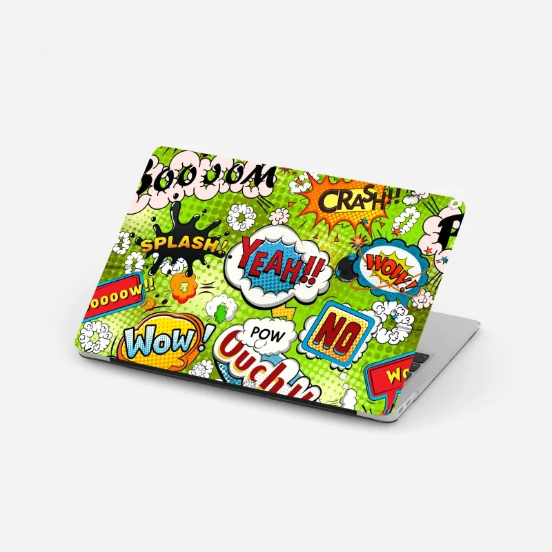 Adesivo per laptop murale pop art onomatopee esplosive