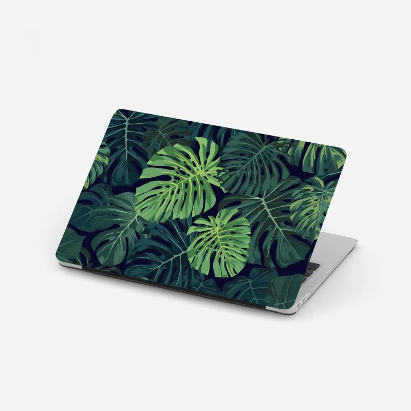 Adesivo per laptop motivo foglie di monstera tropicale