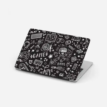 Adesivo per laptop doodle di videogiochi e realtà virtuale • Wallissimo®