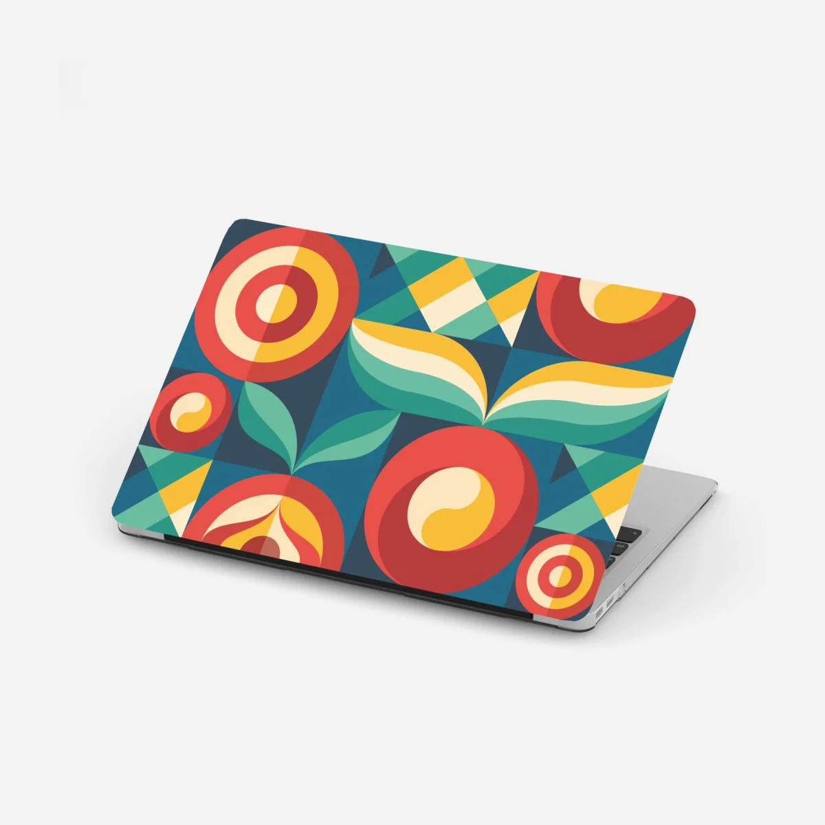 Adesivo per laptop motivo floreale geometrico in stile mid-century • Wallissimo® Adesivo per laptop motivo floreale geometrico in stile mid-century • Wallissimo®