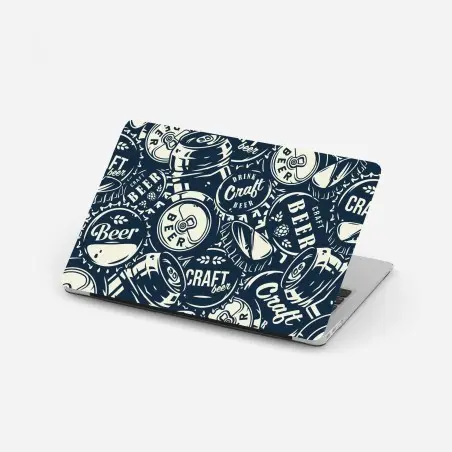 Adesivo per laptop motivo birra artigianale retrò • Wallissimo®