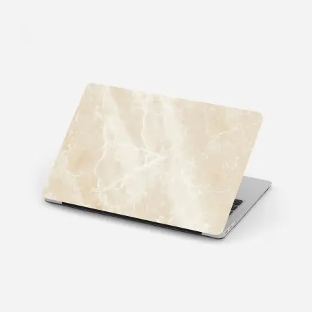 Adesivo per laptop marmo beige venato elegante • Wallissimo®