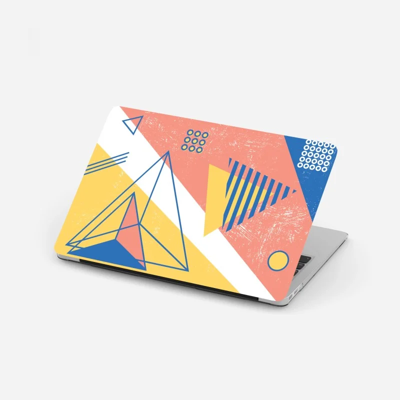 Adesivo per laptop composizione geometrica in stile memphis