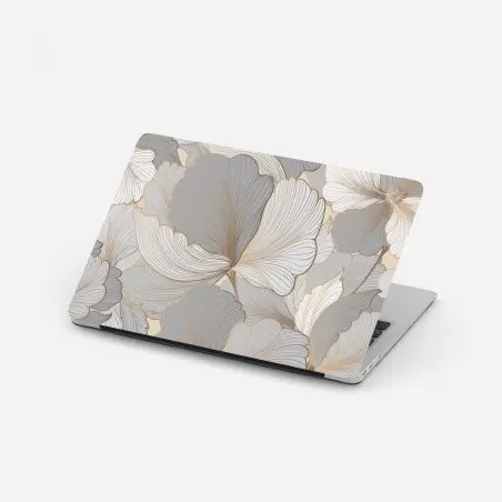 Adesivo per laptop motivo floreale elegante in toni neutri • Wallissimo®