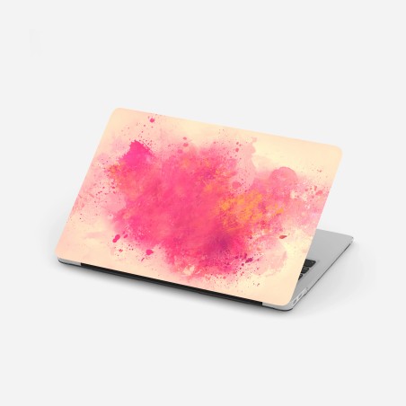 Adesivo per laptop esplosione di rosa e arancio • Wallissimo®