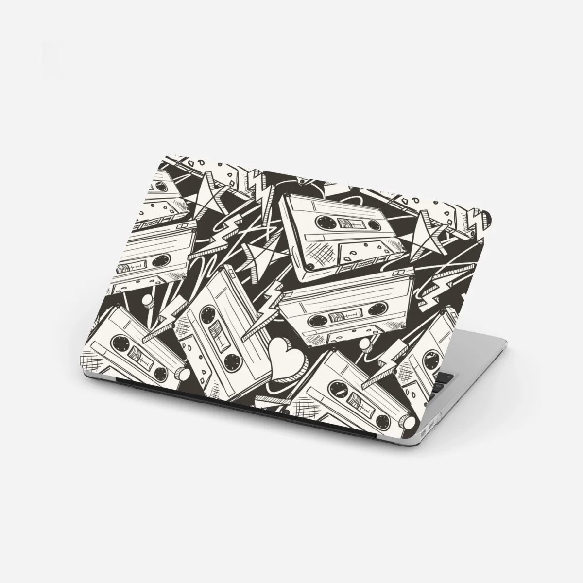 Adesivo per laptop motivo vintage di cassette audio • Wallissimo® Adesivo per laptop motivo vintage di cassette audio • Wallissimo®