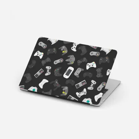 Adesivo per laptop pattern di controller da gioco retrò • Wallissimo®