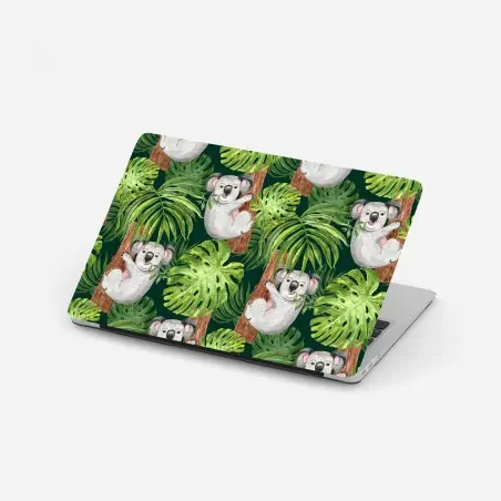 Adesivo per laptop koala nella giungla tropicale • Wallissimo®