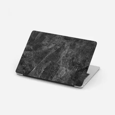 Adesivo per laptop marmo nero venato elegante • Wallissimo®