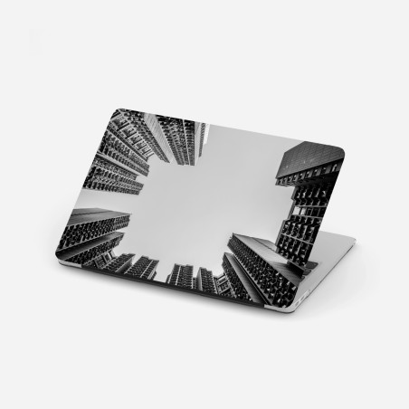 Adesivo per laptop geometrie verticali della città • Wallissimo®