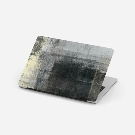 Adesivo per laptop composizione astratta materica in toni grigi • Wallissimo®