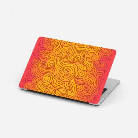 Adesivo per laptop vortici solari ornamentali • Wallissimo®