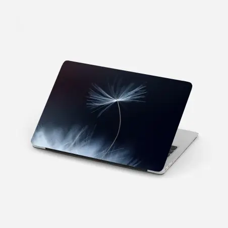 Adesivo per laptop soffione sospeso su sfondo blu • Wallissimo®