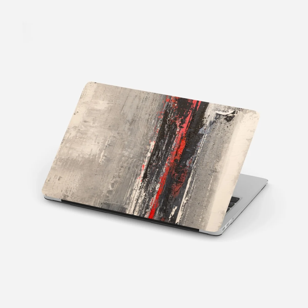 Adesivo per laptop flusso rosso su superfici grigie • Wallissimo® Adesivo per laptop flusso rosso su superfici grigie • Wallissimo®