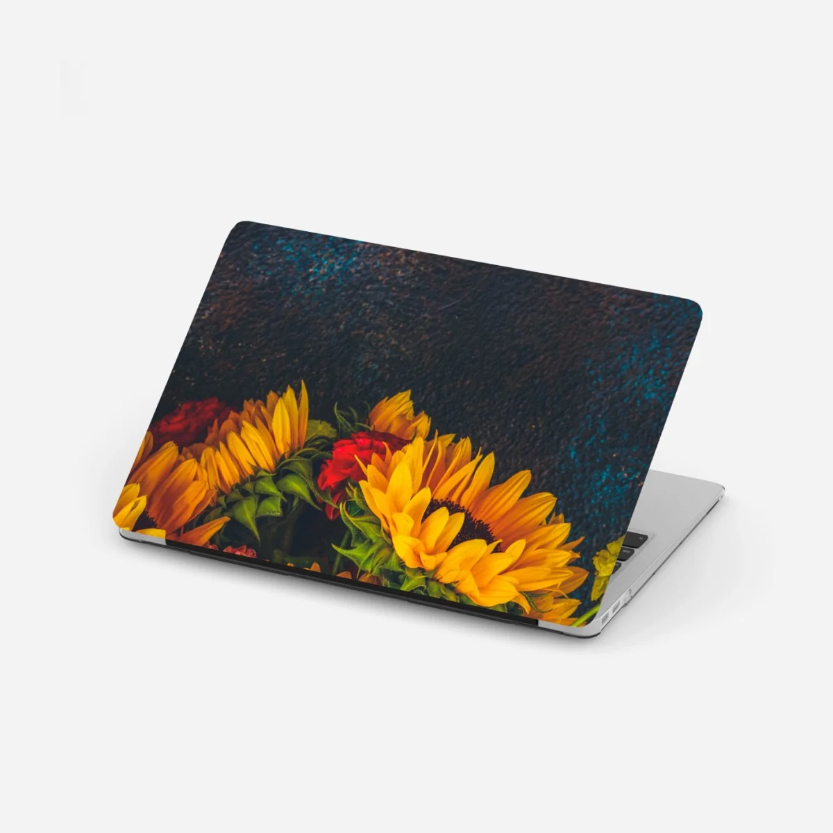 Adesivo per laptop girasoli vivaci su sfondo scuro • Wallissimo® Adesivo per laptop girasoli vivaci su sfondo scuro • Wallissimo®