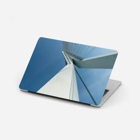 Adesivo per laptop prospettiva di un ponte moderno • Wallissimo®