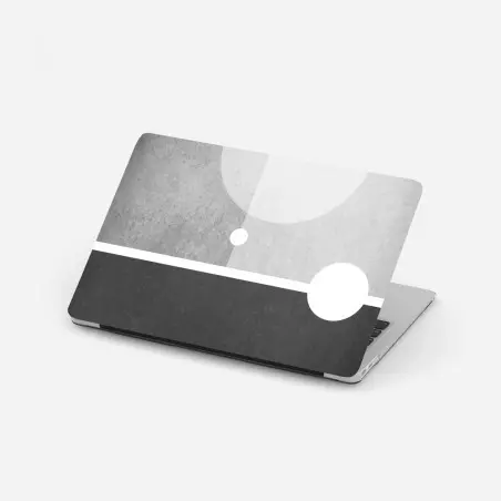 Adesivo per laptop composizione geometrica in bianco e nero • Wallissimo®