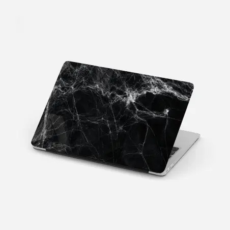 Adesivo per laptop ragnatela spettrale su sfondo nero • Wallissimo®