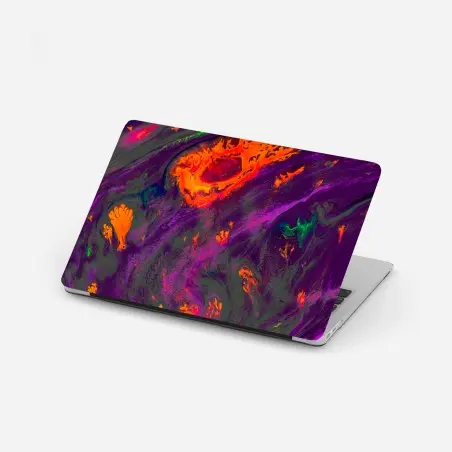 Adesivo per laptop marmo astratto dai colori psichedelici • Wallissimo®