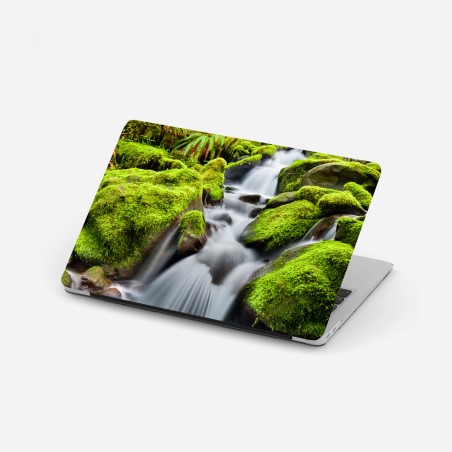 Adesivo per laptop paesaggio incantato della cascata di Sol Duc • Wallissimo®