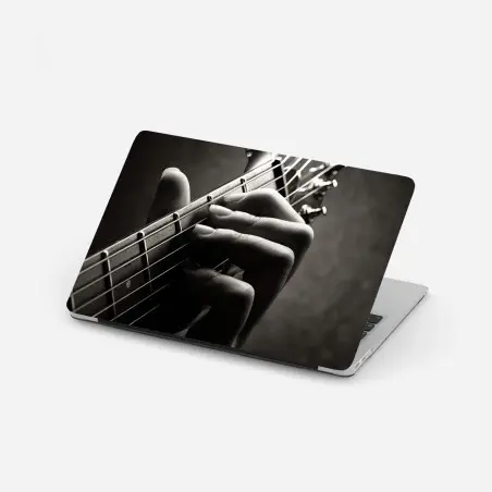 Adesivo per laptop mano sul manico: armonia in bianco e nero • Wallissimo®