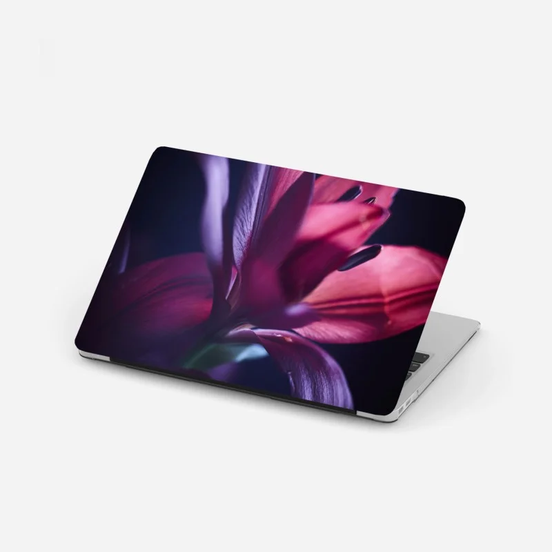 Adesivo per laptop giglio cremisi in controluce