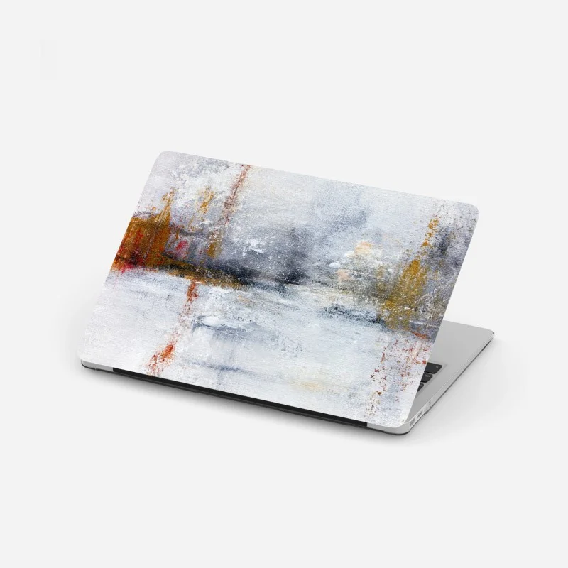 Adesivo per laptop orizzonti sfumati in bianco e ruggine