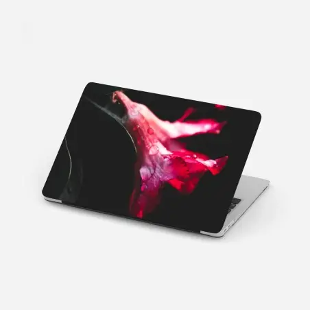 Adesivo per laptop eleganza floreale su fondo scuro • Wallissimo®