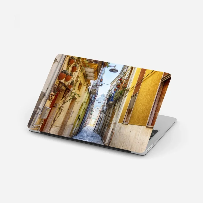 Adesivo per laptop vicolo fiorito nel centro storico di Brindisi