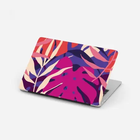 Adesivo per laptop motivo tropicale retrò in colori pastello • Wallissimo®