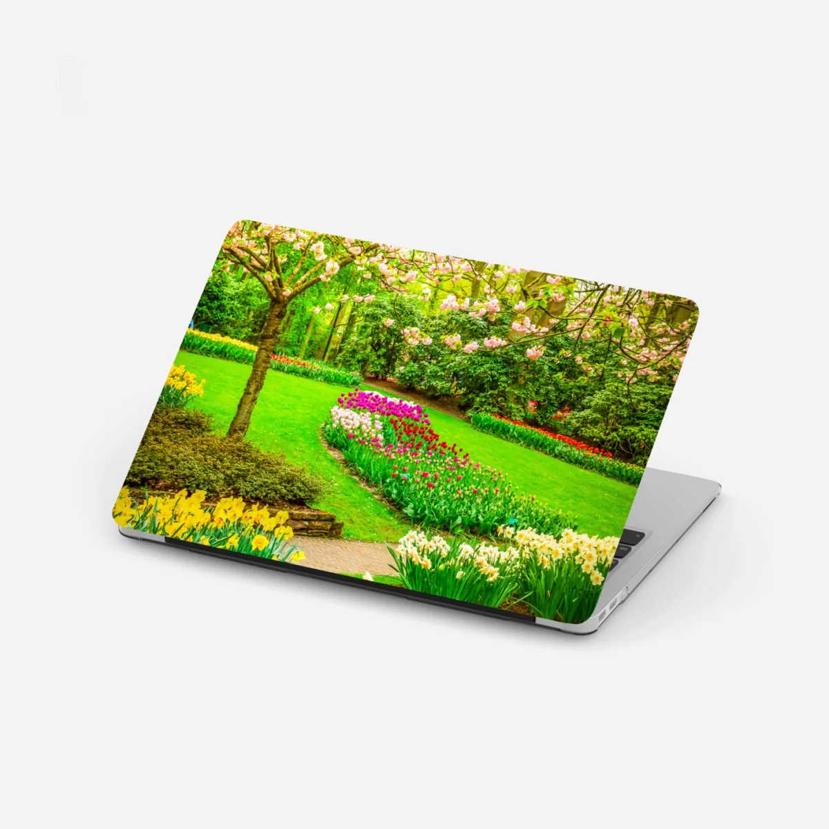Adesivo per laptop giardino primaverile in fiore • Wallissimo® Adesivo per laptop giardino primaverile in fiore • Wallissimo®
