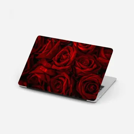 Adesivo per laptop mosaico di rose rosse • Wallissimo®