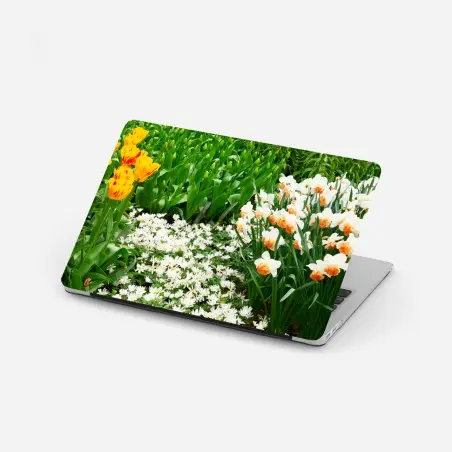 Adesivo per laptop esplosione di fiori primaverili • Wallissimo®