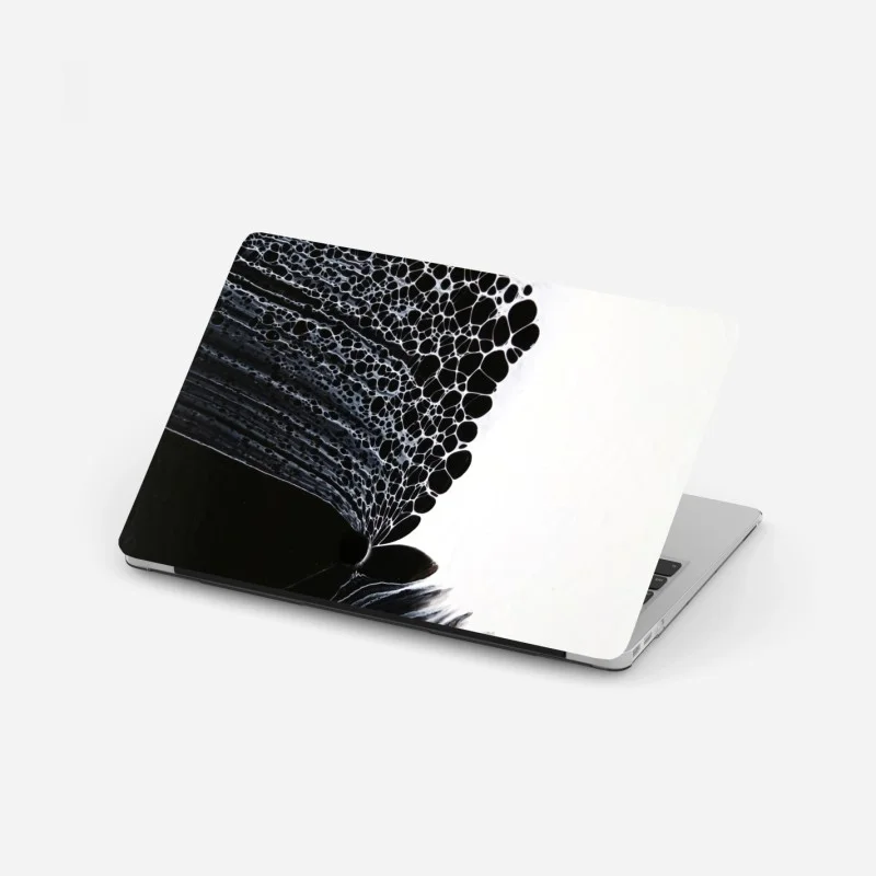Adesivo per laptop danza di bolle in bianco e nero