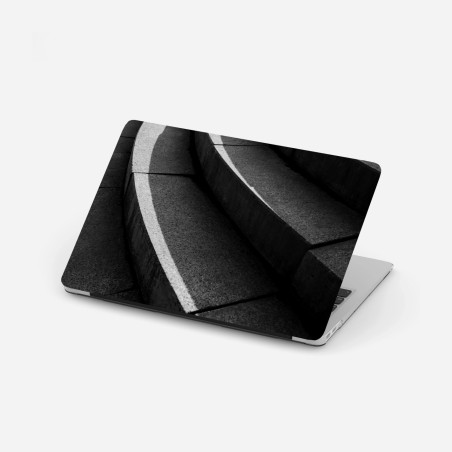 Adesivo per laptop curve di cemento: geometria urbana • Wallissimo®