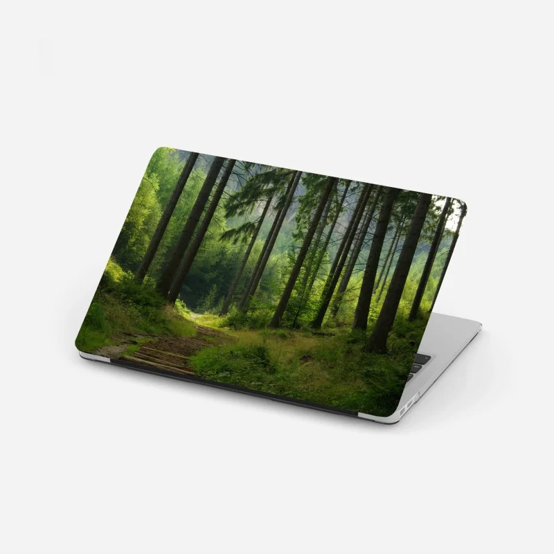 Adesivo per laptop sentiero nella foresta verde